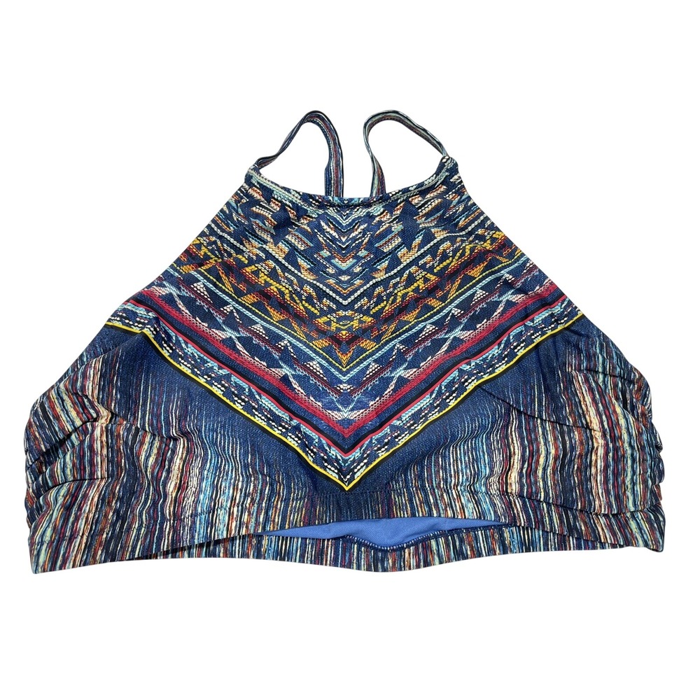 Jessica Simpson Cherokee High Neck Bikini Crop Top XL Boho Festival Fringe